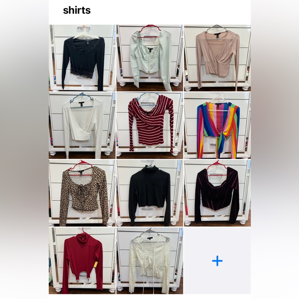 11 Assorted Long Sleeve Shirts Sizes Forever 21